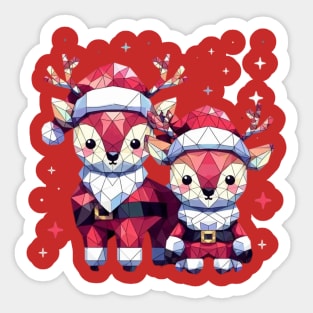 Christmas Santa Claus reindeer Sticker